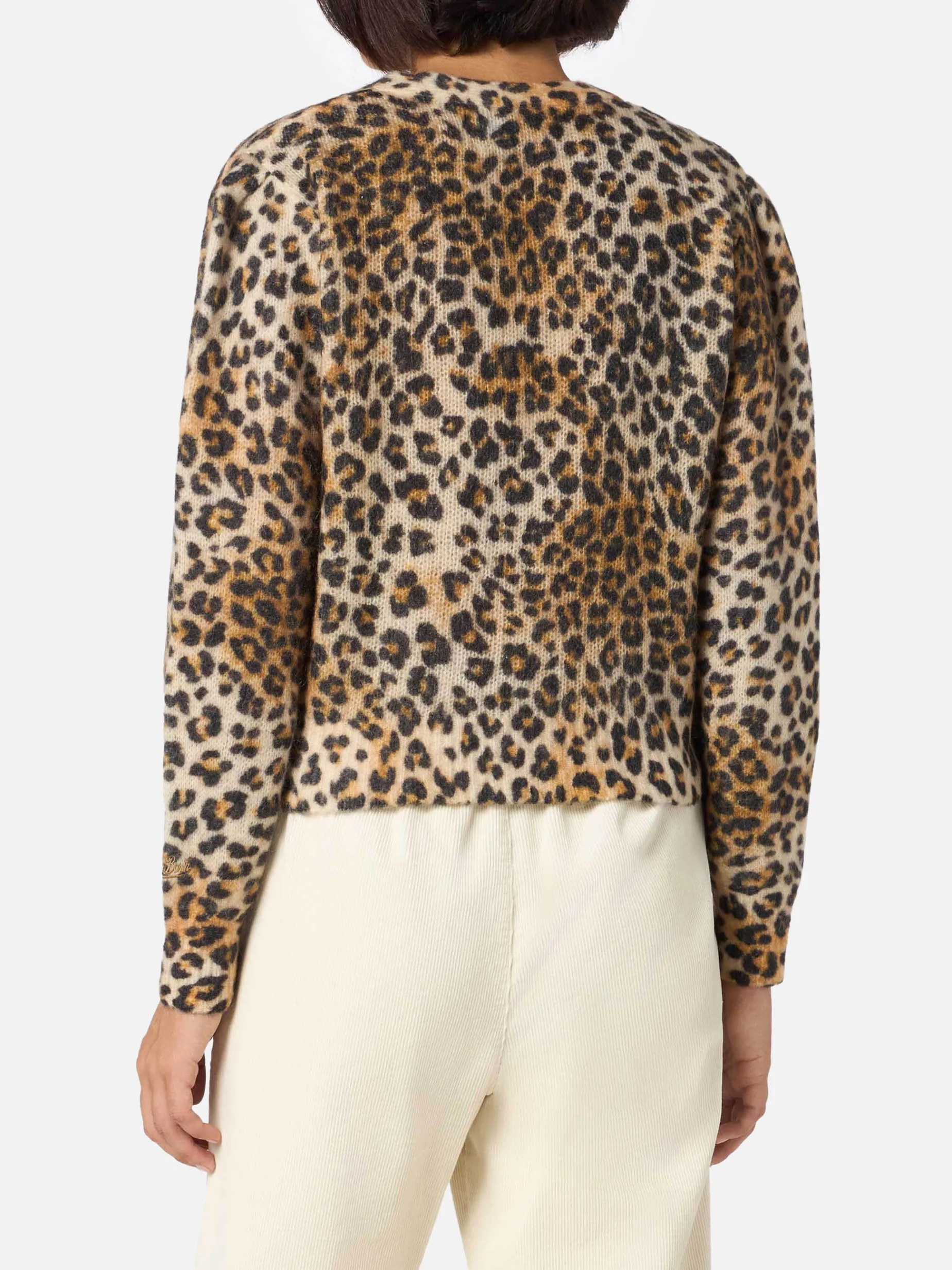Damen-Cardigan Lyza mit Animalier-Print