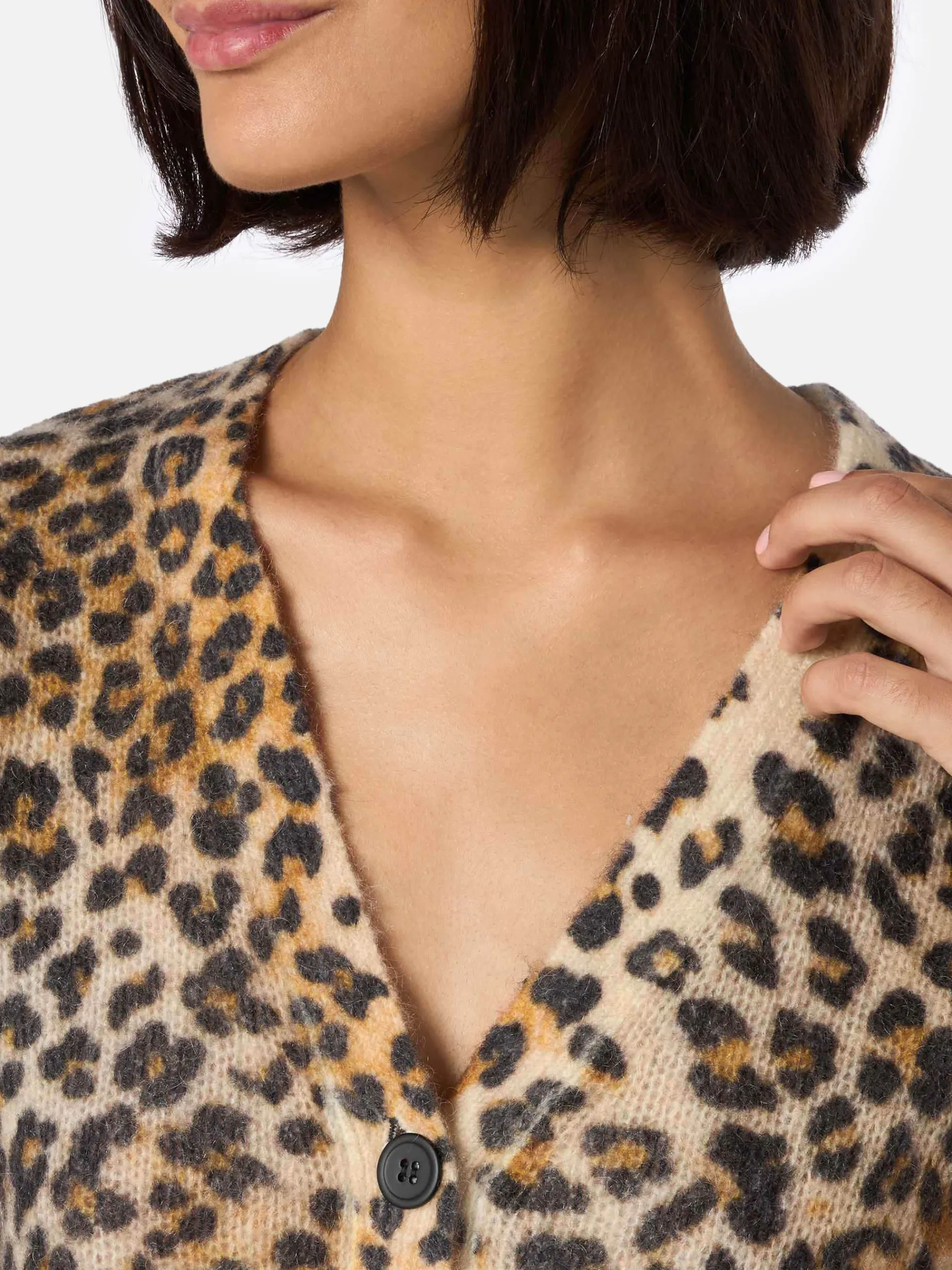 Damen-Cardigan Lyza mit Animalier-Print