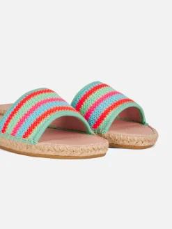 Damen-Espadrillas mit Häkelstreifen