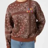 Damen-Fleece-Sweatshirt mit Bandana-Print