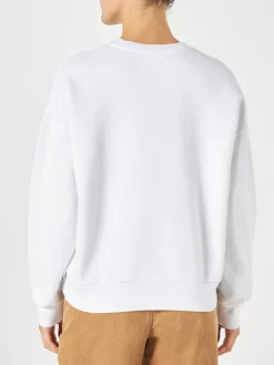 Damen-Fleece-Sweatshirt mit Paris-Postkartendruck