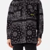 Damenjacke mit schwarzem Bandanna-Print