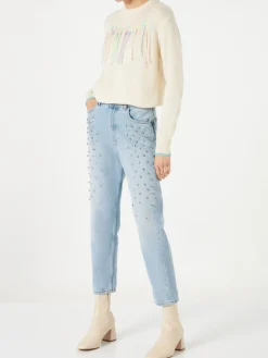 Damenjeans mit Strasssteinen
