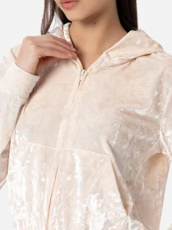 Damen-Kapuzenpullover aus Chenille mit Reißverschluss, Jasmine
