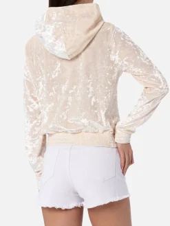 Damen-Kapuzenpullover aus Chenille mit Reißverschluss, Jasmine