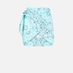 Damen-Minirock-Pareo aus Baumwolle Angie mit Bandanna-Print
