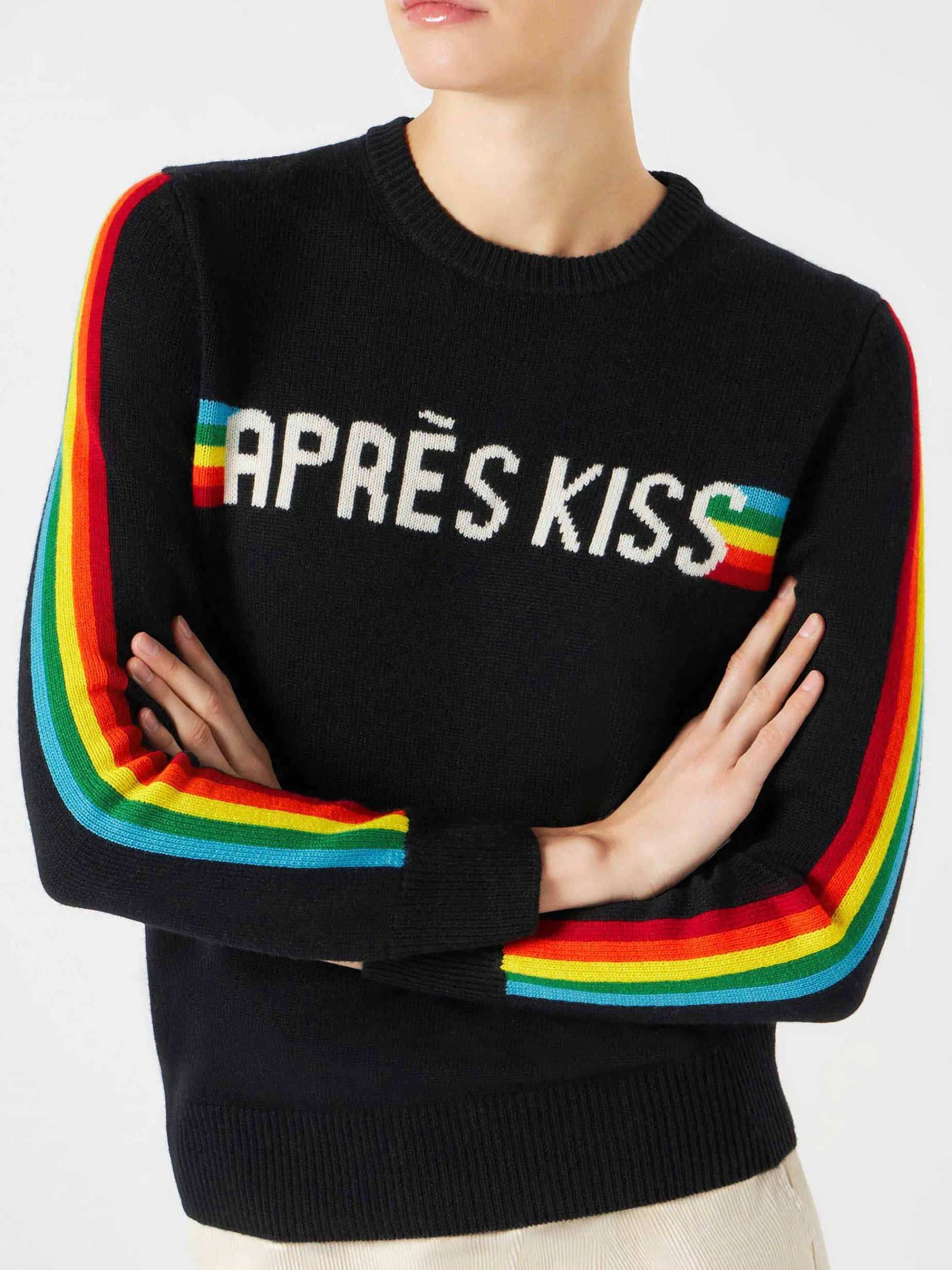 Damenpullover mit „Après Kiss“-Stickerei