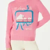 Damenpullover mit Bären-Stickerei