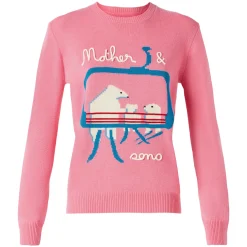 Damenpullover mit Bären-Stickerei