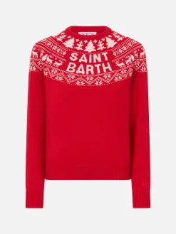 Damenpullover mit norwegischem Jacquard-Print