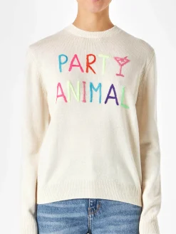 Damenpullover mit Party-Animal-Stickerei | NIKI DJ SONDEREDITION