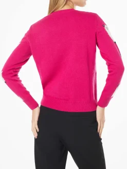 Damenpullover mit Rundhalsausschnitt und L'Am<3ur-Stickerei