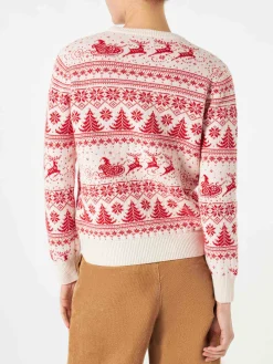 Damenpullover mit Weihnachtsdruck