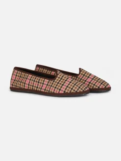 Damen-Slipper mit Pied-de-Poule-Slipper | MY CHALOM SPECIAL EDITION