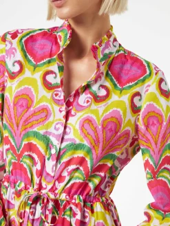 Damen-Strandkleid mit Ikat-Print