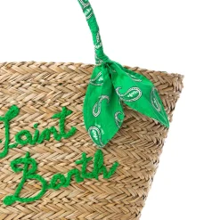 Damen-Strohtasche mit Stickerei