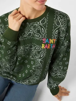 Damen-Sweatshirt mit Bandana-Print