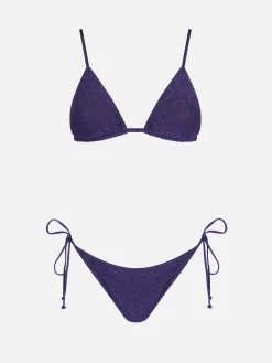 Damen-Triangel-Bikini aus Lurex