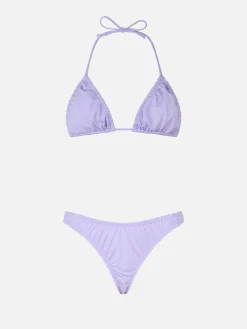 Damen-Triangel-Bikini in Lila mit Rüschen von Nilly Nalu