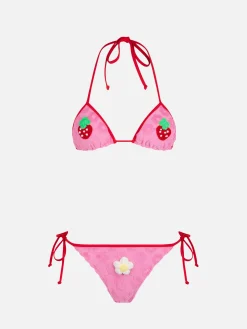 Damen-Triangel-Bikini Maleah aus Frottee mit Prägung und Patches | BEEPY BELLA SPECIAL EDITION