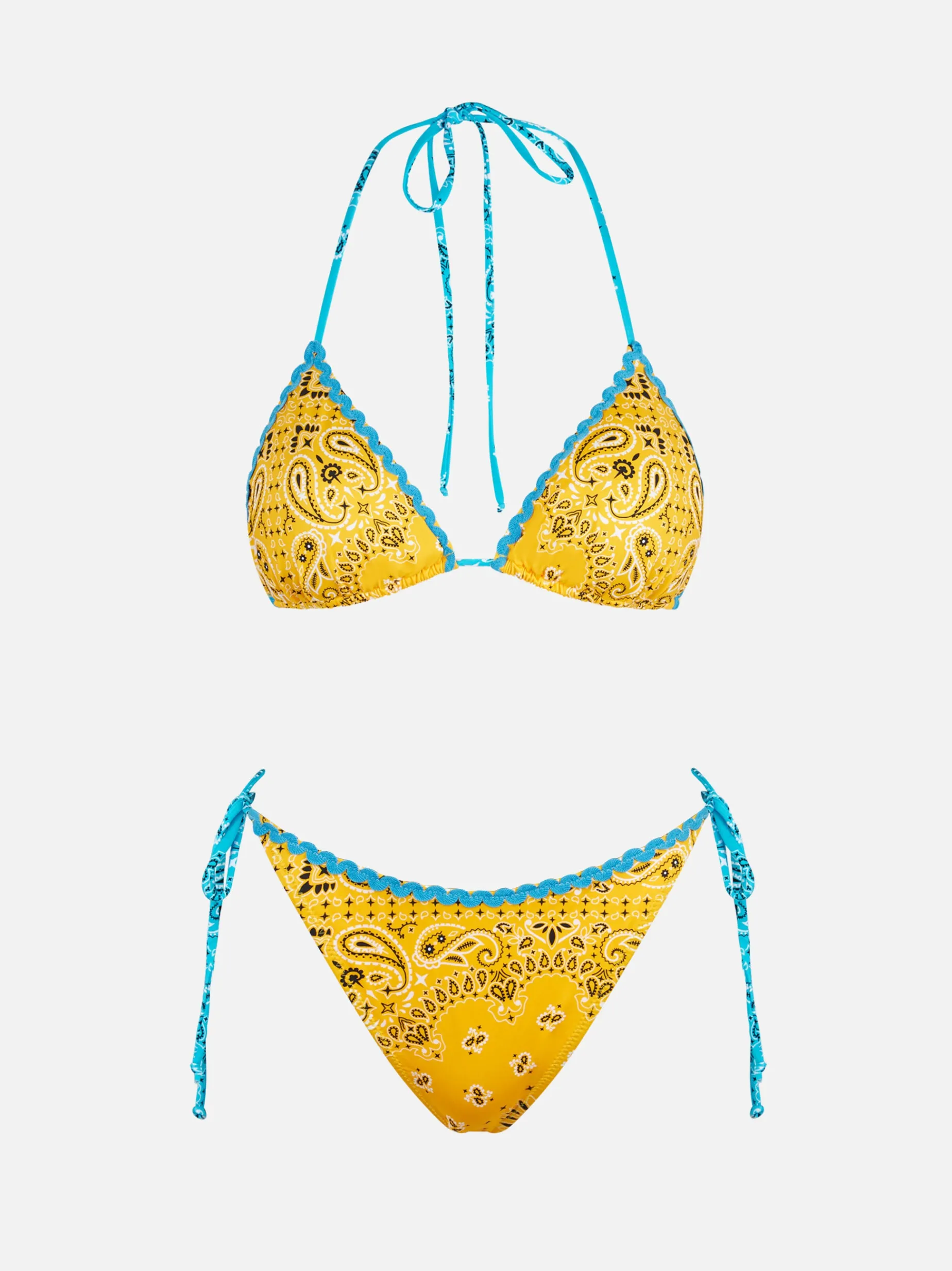 Damen-Triangel-Bikini mit Bandana-Print