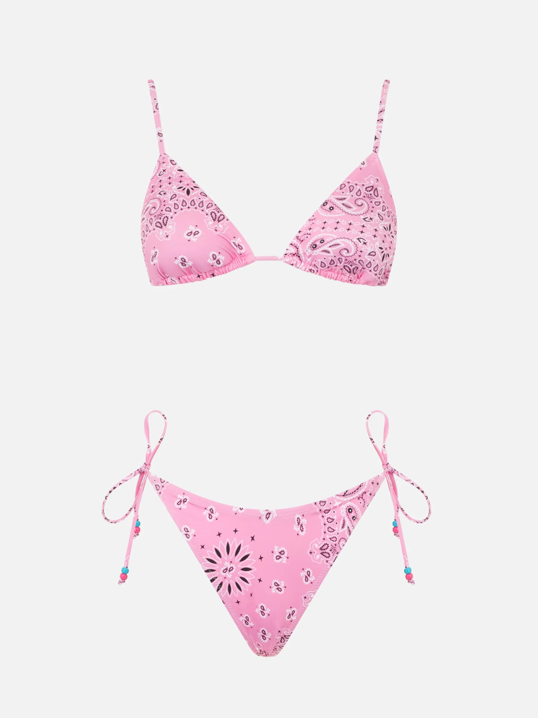 Damen-Triangel-Bikini mit Bandana-Print