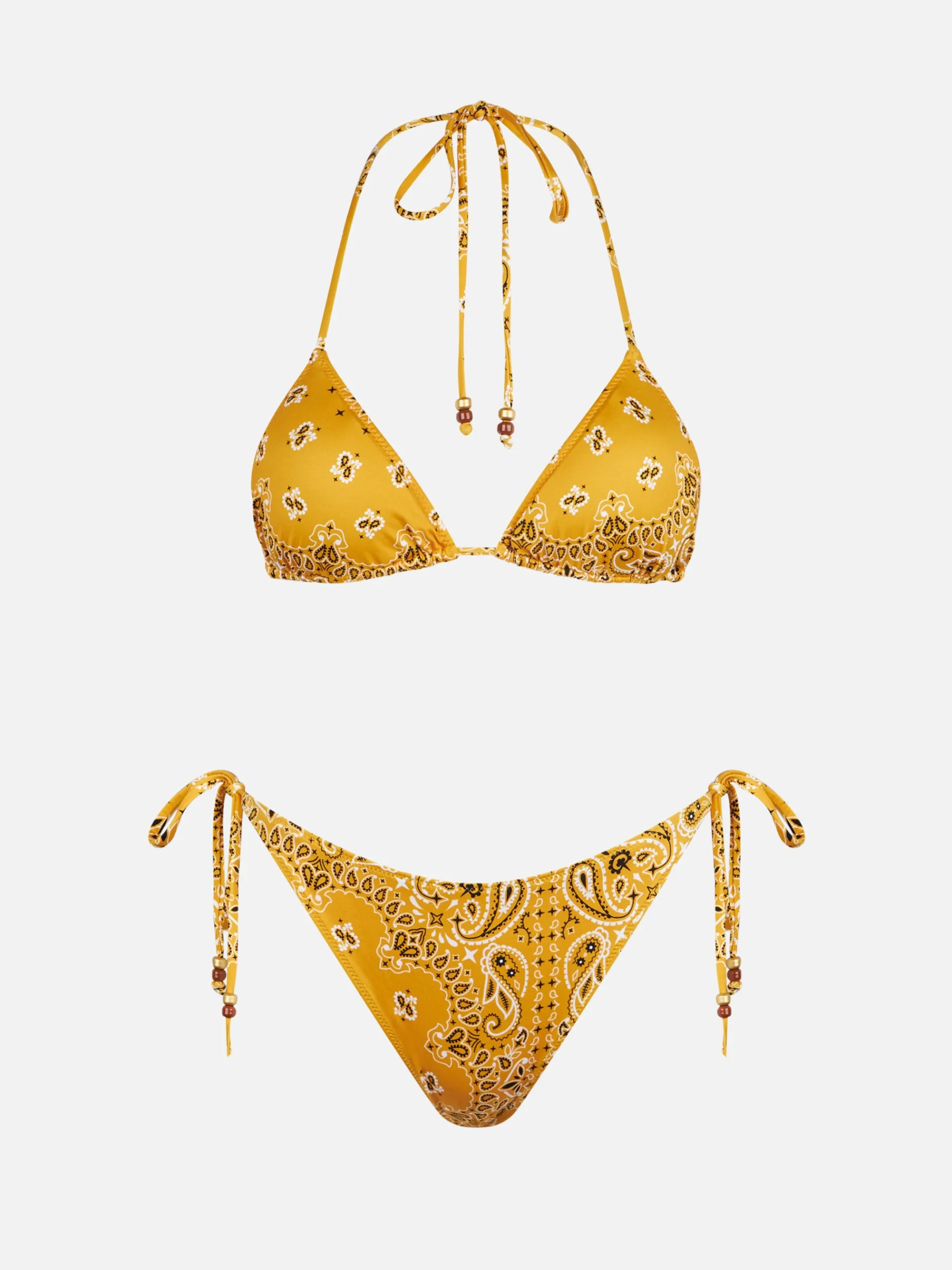 Damen-Triangel-Bikini mit Bandana-Print