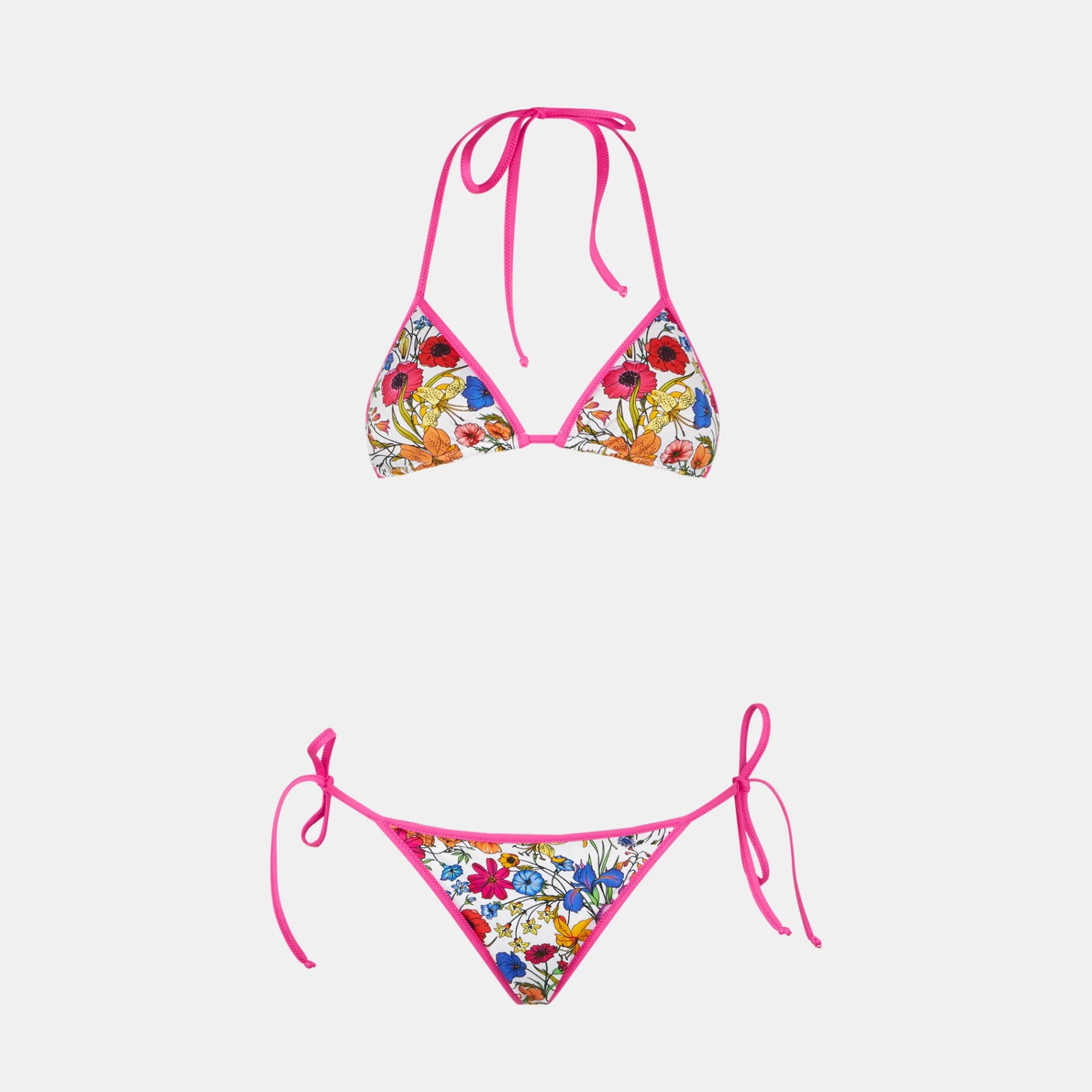 Damen-Triangel-Bikini mit Blumenprint