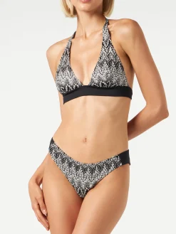 Damen-Triangel-Bikini mit Chevron-Muster