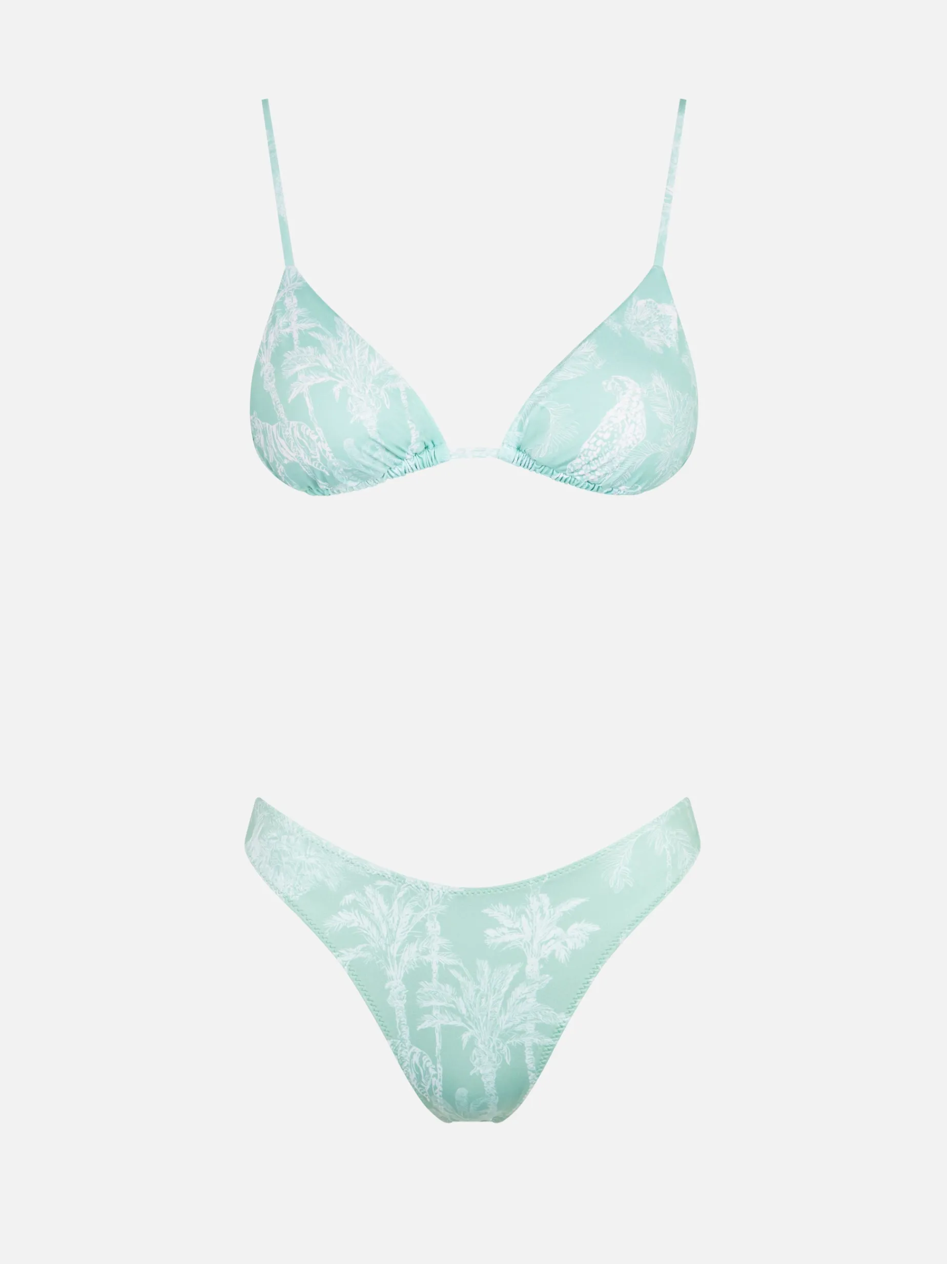 Damen-Triangel-Bikini mit Dschungel-Print