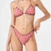 Damen-Triangel-Bikini mit Gingham-Print