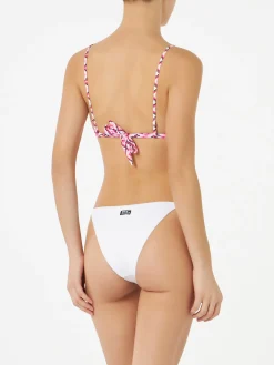 Damen-Triangel-Bikini mit geometrischem Aufdruck