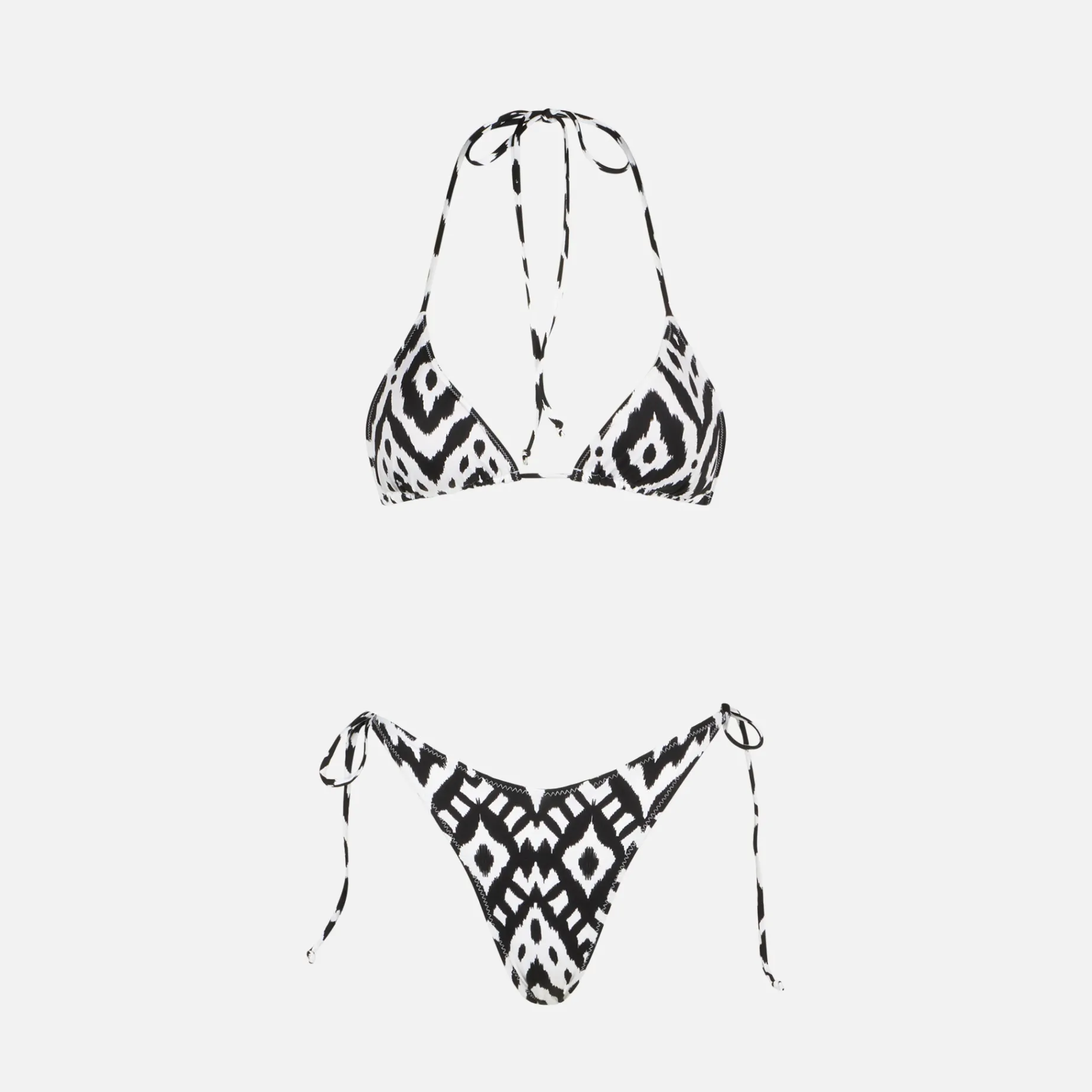 Damen-Triangel-Bikini mit Ikat-Print