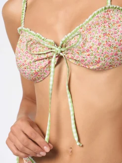 Damen-Triangel-Bikini mit Liberty-Print | Hergestellt aus Liberty-Stoff