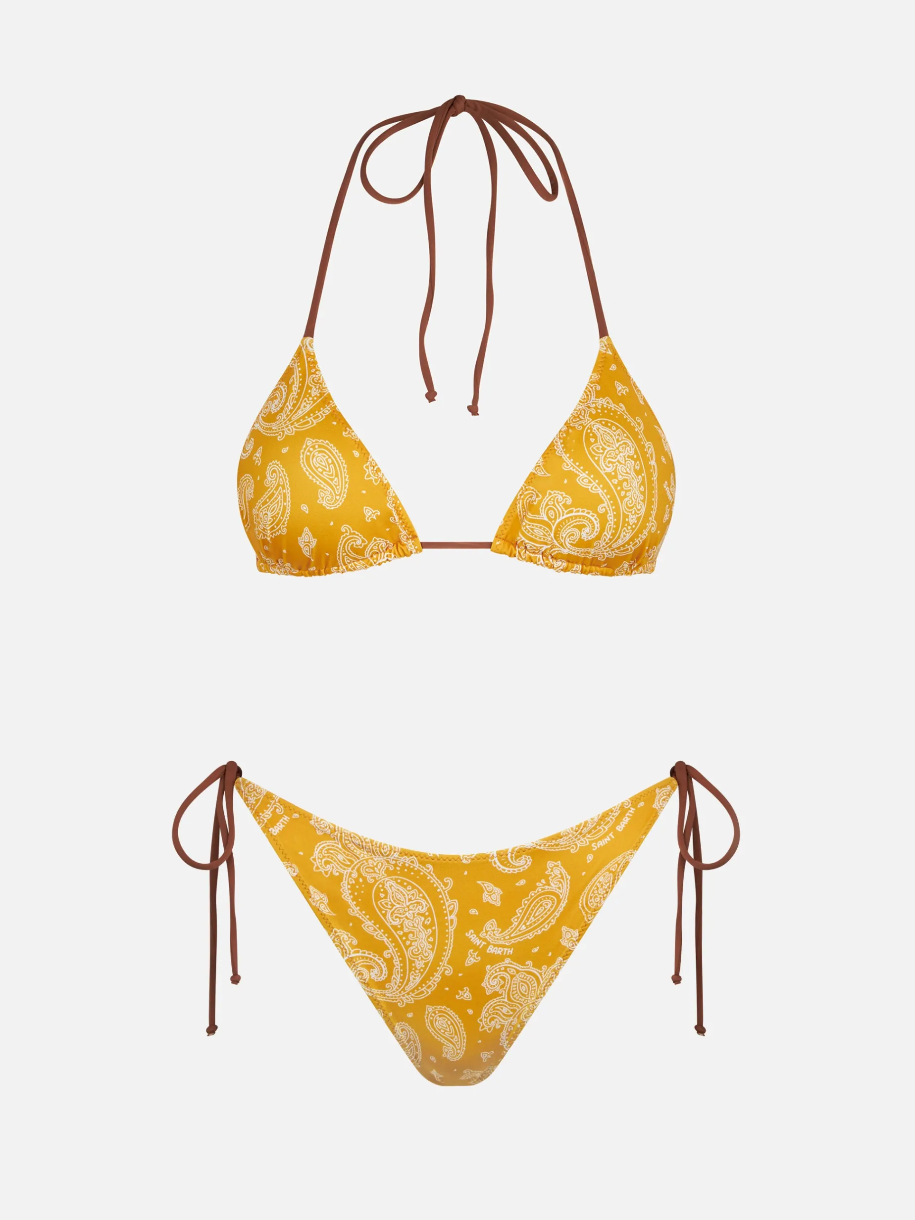 Damen-Triangel-Bikini mit Paisley-Print