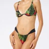 Damen-Triangel-Bikini mit tropischem Ibiskus-Print