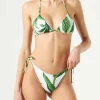 Damen-Triangel-Bikini mit tropischem Aufdruck