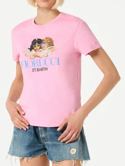 Damen-T-Shirt aus Baumwolle mit Fiorucci-Print | FIORUCCI-SONDERAUSGABE