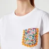Damen-T-Shirt aus Baumwolle mit Tasche