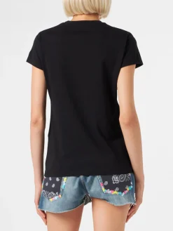 Damen-T-Shirt aus Baumwolle mit Stickerei