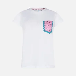 Damen-T-Shirt aus Baumwolle mit Tasche