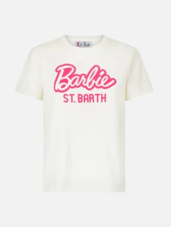Damen-T-Shirt aus schwerer Baumwolle mit Barbie St. Barth-Aufdruck | BARBIE-SONDEREDITION