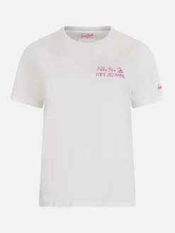 Damen-T-Shirt Emilie aus Baumwolljersey mit Rundhalsausschnitt und Amo Forte-Aufdruck | ALLE BOE SPECIAL EDITION