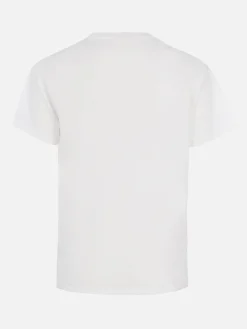 Damen-T-Shirt Emilie aus Baumwolljersey mit Rundhalsausschnitt und „Save water, Drink spritz“-Stickerei