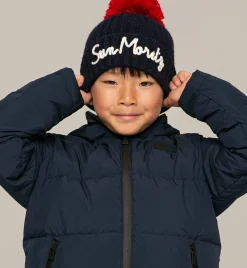 Daunenjacke für Kinder mit Kapuze und Tartan-Futter