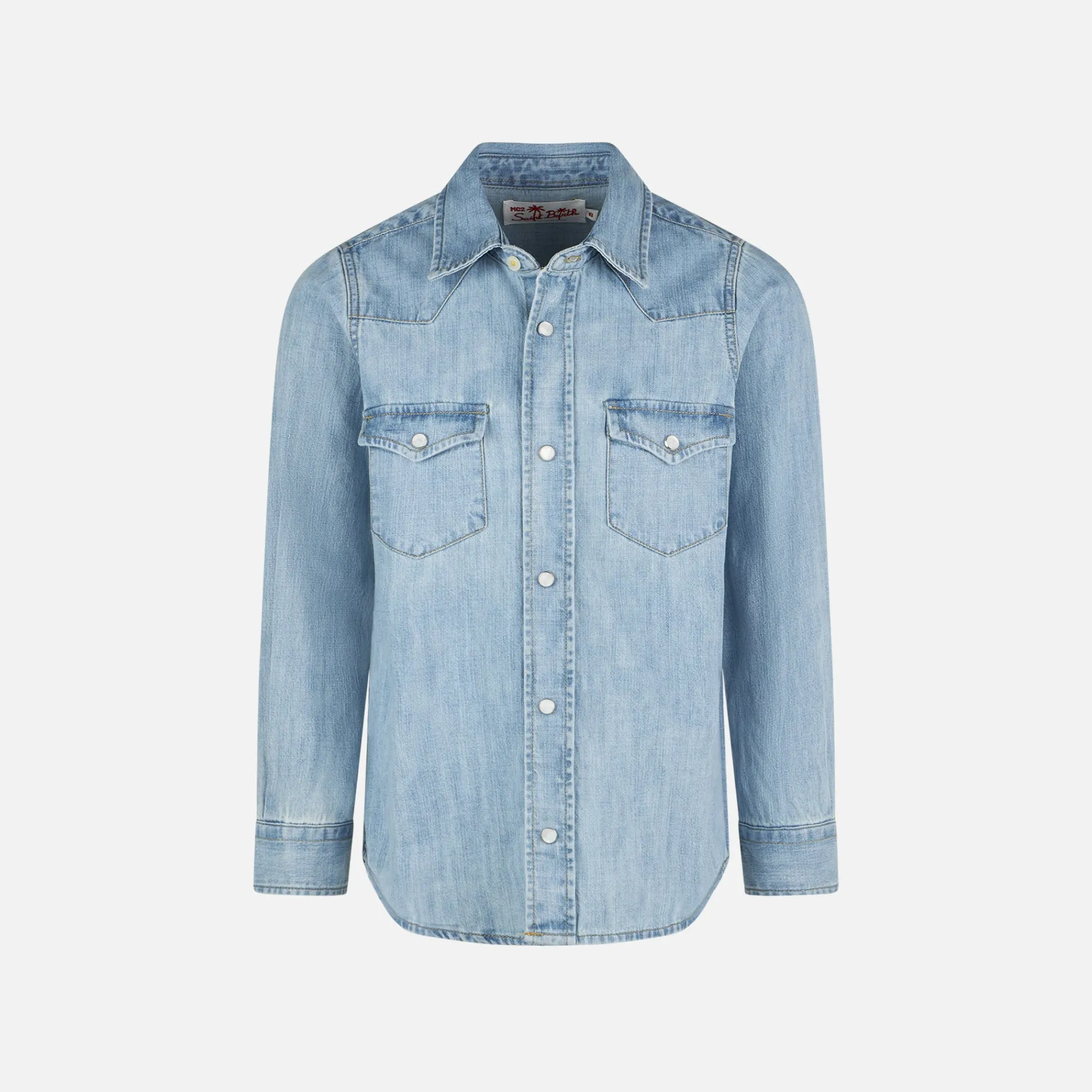 Denim-Leinenhemd für Jungen