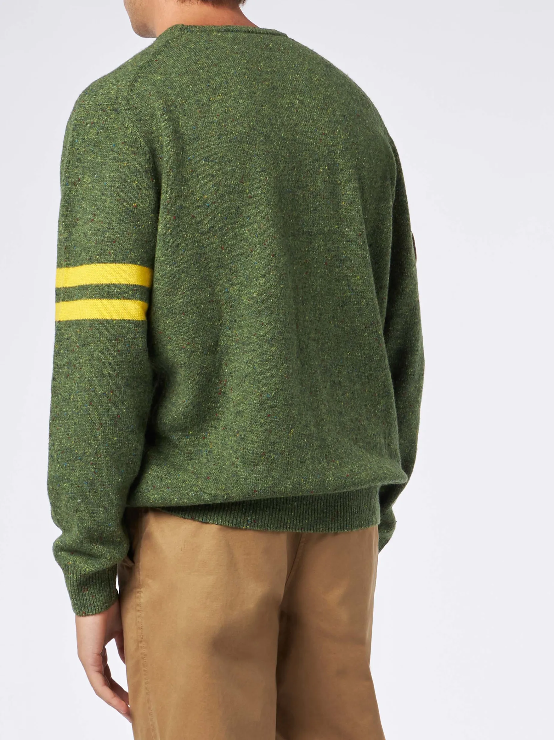 Donegal-Pullover für Herren mit Rundhalsausschnitt und Snoopy-Jacquard-Print | SNOOPY – ©PEANUTS SONDERAUSGABE