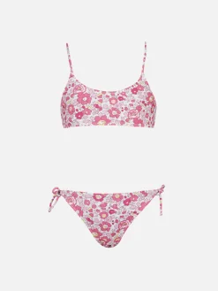 Doubleface-Bralette-Bikini Jaiden für Mädchen | HERGESTELLT AUS LIBERTY-STOFF