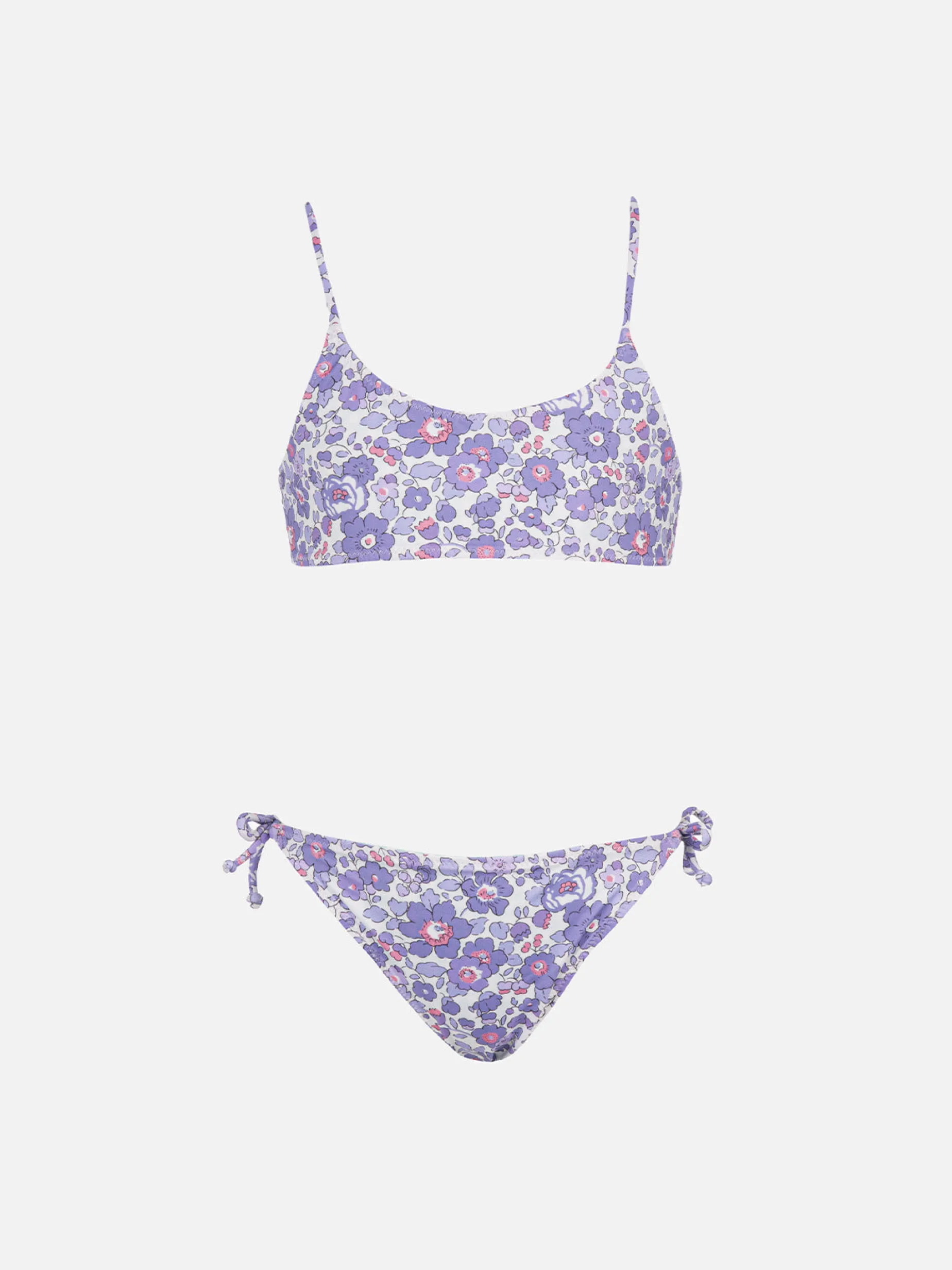 Doubleface-Bralette-Bikini Jaiden für Mädchen mit Betsy-Print | HERGESTELLT AUS LIBERTY-STOFF
