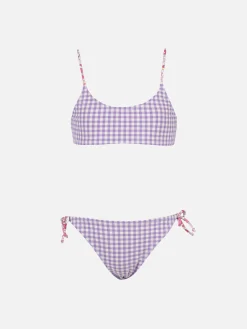 Doubleface-Bralette-Bikini Jaiden für Mädchen | HERGESTELLT AUS LIBERTY-STOFF